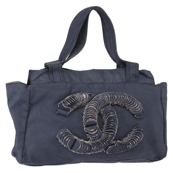 CHANEL Tragetasche Denim Blau CC Auth bs31125