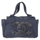 CHANEL Tote Bag Denim Blue CC Auth bs31125-13