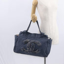 CHANEL Tote Bag Denim Blue CC Auth bs31125-24