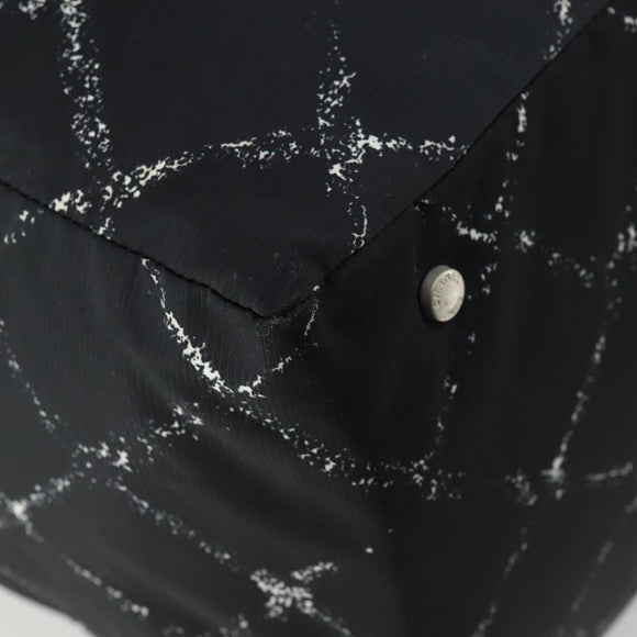 CHANEL Travel Line Boston Bag Nylon Black CC Auth bs31126