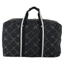 CHANEL Travel Line Boston Bag Nylon Black CC Auth bs31126-13