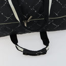 CHANEL Travel Line Boston Bag Nylon Black CC Auth bs31126-7