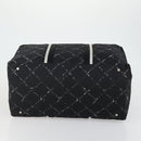 CHANEL Travel Line Boston Bag Nylon Black CC Auth bs31126-5