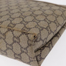 GUCCI GG Plus Supreme Clutch Bag PVC Beige Gold Auth bs31127-11