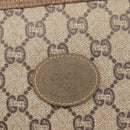 GUCCI GG Plus Supreme Clutch Bag PVC Beige Gold Auth bs31127-12