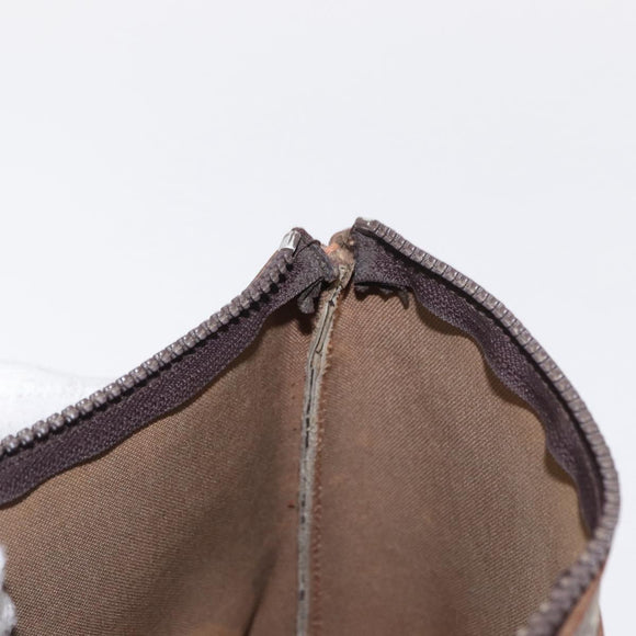 GUCCI GG Plus Supreme Clutch Bag PVC Beige Gold Auth bs31127