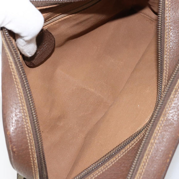 GUCCI GG Supreme Clutch Bag PVC Leather Beige Gold 014 58 6086 Auth bs31128