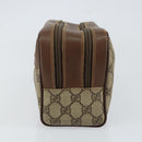 GUCCI GG Supreme Clutch Bag PVC Leather Beige Gold 014 58 6086 Auth bs31128-4