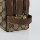 GUCCI GG Supreme Clutch Bag PVC Leather Beige Gold 014 58 6086 Auth bs31128-7