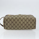 GUCCI GG Supreme Clutch Bag PVC Leather Beige Gold 014 58 6086 Auth bs31128-9