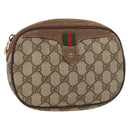 GUCCI GG Supreme Web Sherry Line Bag PVC Beige 007 58 6112 4023 Auth bs31129-1