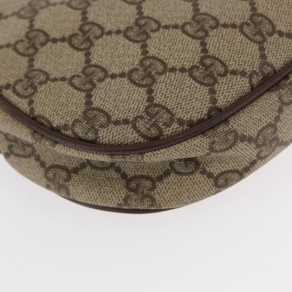 GUCCI GG Supreme Web Sherry Line Bag PVC Beige 007 58 6112 4023 Auth bs31129