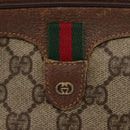GUCCI GG Supreme Web Sherry Line Bag PVC Beige 007 58 6112 4023 Auth bs31129-9