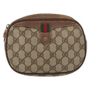 GUCCI GG Supreme Web Sherry Line Bag PVC Beige 007 58 6112 4023 Auth bs31129-13