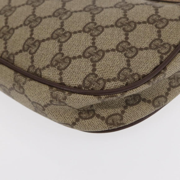 GUCCI GG Supreme Web Sherry Line Bag PVC Beige 007 58 6112 4023 Auth bs31129