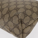 GUCCI GG Supreme Pouch PVC Leather Beige Gold 89 01 045 Auth bs31130-14