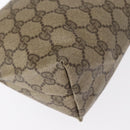GUCCI GG Supreme Pouch PVC Leather Beige Gold 89 01 045 Auth bs31130-15