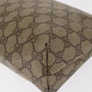 GUCCI GG Supreme Pouch PVC Leather Beige Gold 89 01 045 Auth bs31130-16