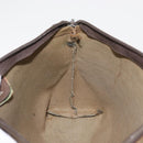 GUCCI GG Supreme Pouch PVC Leather Beige Gold 89 01 045 Auth bs31130-18