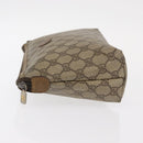 GUCCI GG Supreme Pouch PVC Leather Beige Gold 89 01 045 Auth bs31130-4