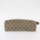 GUCCI GG Supreme Pouch PVC Leather Beige Gold 89 01 045 Auth bs31130-7