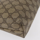 GUCCI GG Supreme Pouch PVC Leather Beige Gold 89 01 045 Auth bs31130-8