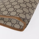 GUCCI GG Plus Supreme Clutch Bag PVC Beige Gold Auth bs31131-15