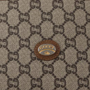 GUCCI GG Plus Supreme Clutch Bag PVC Beige Gold Auth bs31131-17