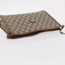 GUCCI GG Plus Supreme Clutch Bag PVC Beige Gold Auth bs31131-5