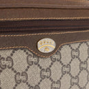 GUCCI GG Plus Supreme Clutch Bag PVC Beige Gold Auth bs31132-14