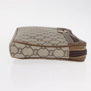 GUCCI GG Plus Supreme Clutch Bag PVC Beige Gold Auth bs31132-4