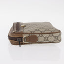 GUCCI GG Plus Supreme Clutch Bag PVC Beige Gold Auth bs31132-5