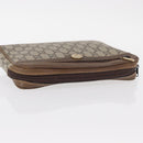 GUCCI GG Plus Supreme Clutch Bag PVC Beige Gold Auth bs31132-6