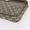 GUCCI GG Plus Supreme Clutch Bag PVC Beige Gold Auth bs31132-9