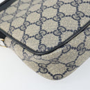 GUCCI GG Supreme Shoulder Bag PVC Navy Gold 97 02 068 Auth bs31133-11