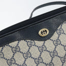 GUCCI GG Supreme Shoulder Bag PVC Navy Gold 97 02 068 Auth bs31133-14