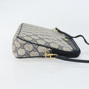 GUCCI GG Supreme Shoulder Bag PVC Navy Gold 97 02 068 Auth bs31133-4