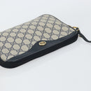 GUCCI GG Supreme Shoulder Bag PVC Navy Gold 97 02 068 Auth bs31133-6