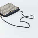 GUCCI GG Supreme Shoulder Bag PVC Navy Gold 97 02 068 Auth bs31133-7