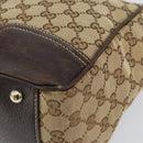 GUCCI GG Canvas Web Sherry Line Tote Bag Beige Gold 177052 Auth bs31134-15
