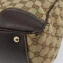 GUCCI GG Canvas Web Sherry Line Tote Bag Beige Gold 177052 Auth bs31134-8
