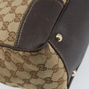 GUCCI GG Canvas Web Sherry Line Tote Bag Beige Gold 177052 Auth bs31134-17