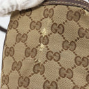 GUCCI GG Canvas Web Sherry Line Tote Bag Beige Gold 177052 Auth bs31134-20
