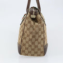 GUCCI GG Canvas Web Sherry Line Tote Bag Beige Gold 177052 Auth bs31134-4