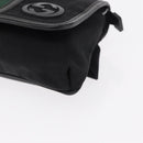 GUCCI Web Sherry Line Shoulder Bag Nylon Black Green 181064 Auth bs31135-11