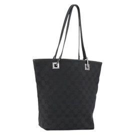 GUCCI GG Canvas Tote Bag Beige Silver 31244 Auth bs31136