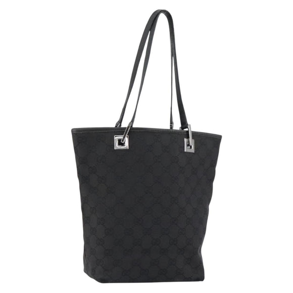 GUCCI GG Canvas Tote Bag Beige Silver 31244 Auth bs31136