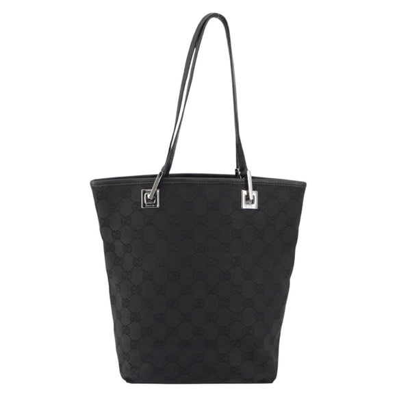 GUCCI GG Canvas Tote Bag Beige Silver 31244 Auth bs31136