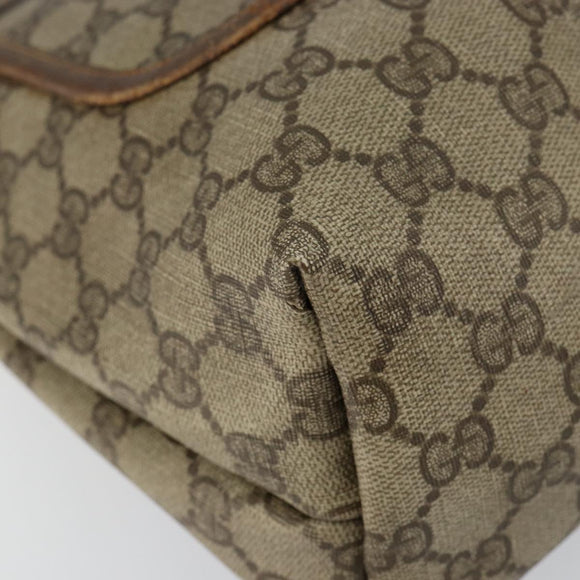 GUCCI GG Supreme Web Sherry Line Tote Bag PVC Beige Gold 39 02 003 Auth bs31137