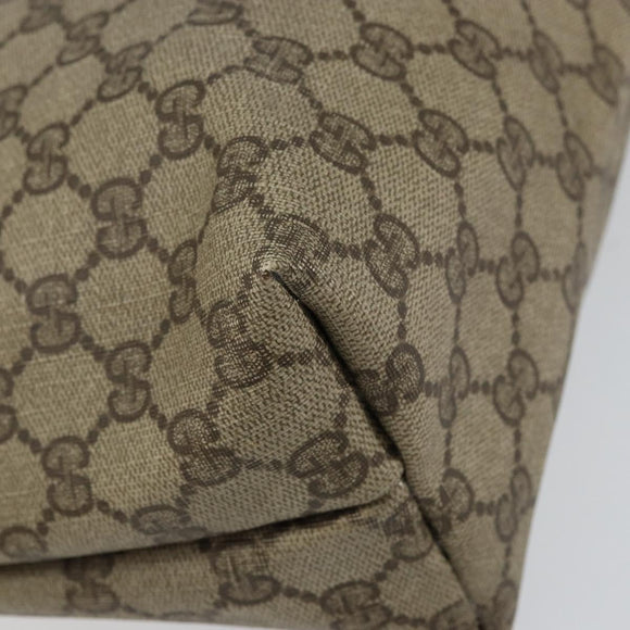 GUCCI GG Supreme Web Sherry Line Tote Bag PVC Beige Gold 39 02 003 Auth bs31137